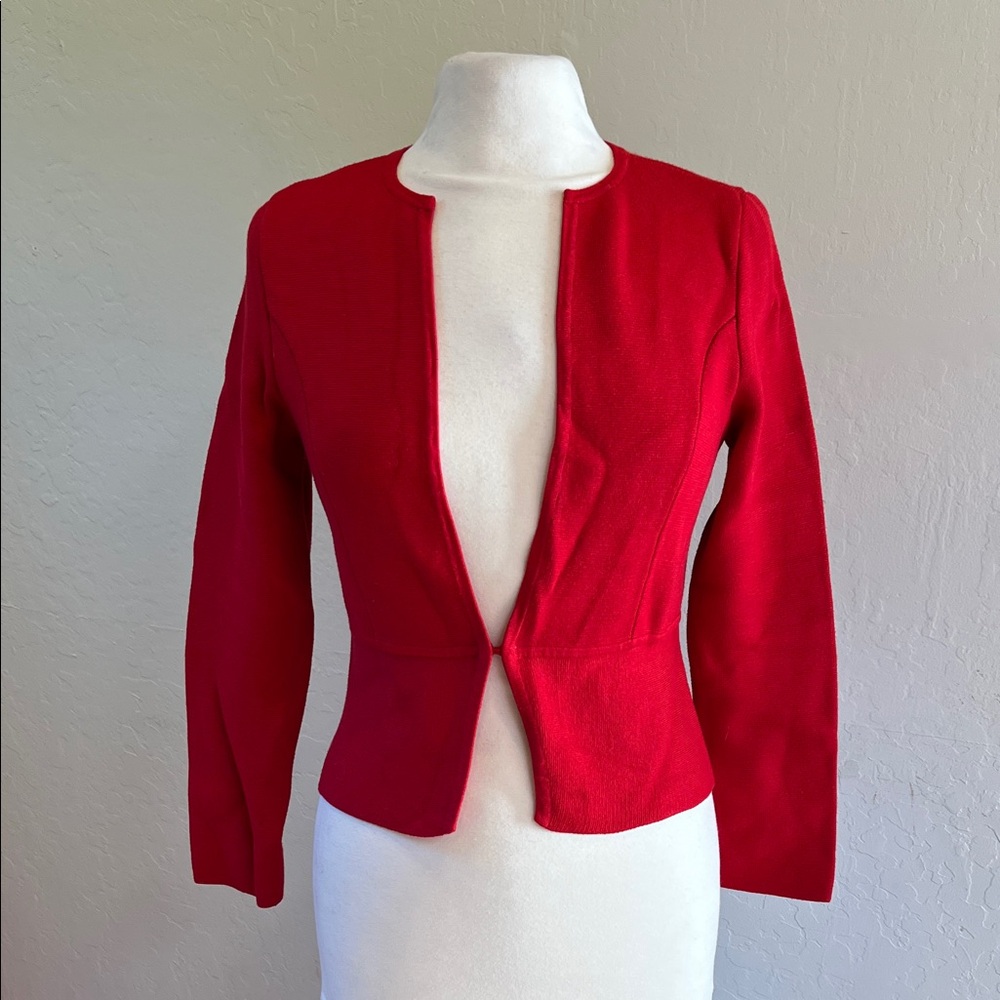 White House Black Market red cardigan